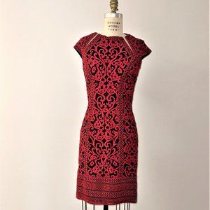 TADASHI SHOJI red & black dress,Size 10, never worn, with original tags